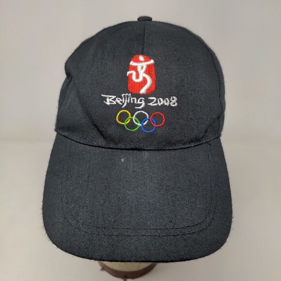 Unbranded 2008 Beijing Olympics Strapback Hat Black Embroidered Logo - Picture 3 of 10